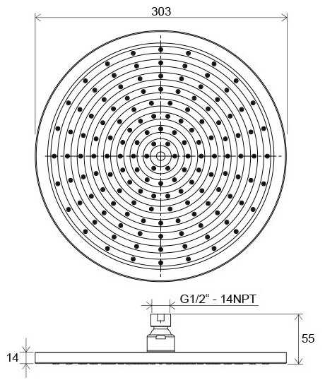 Верхний душ RAVAK 980.00, хром фотография 1