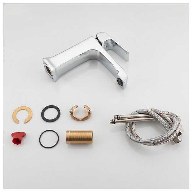 Смеситель для раковины (умывальника) Gappo G1050-8, рычажный фотография 7