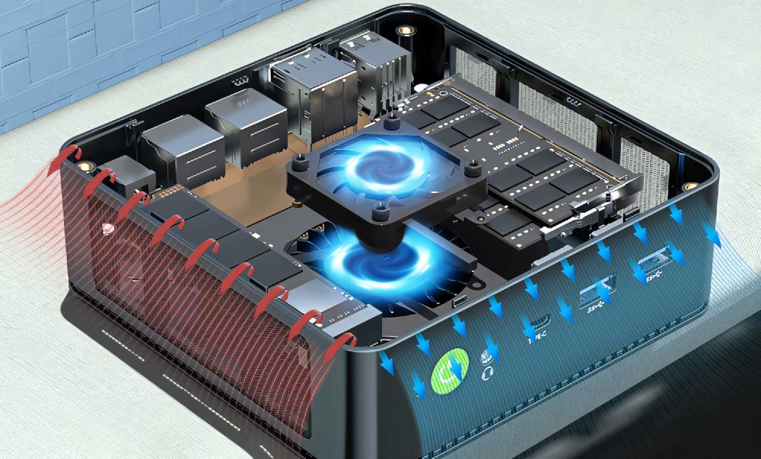 Настольный компьютер Gimo M5 Mini Host (5825U) фотография 7