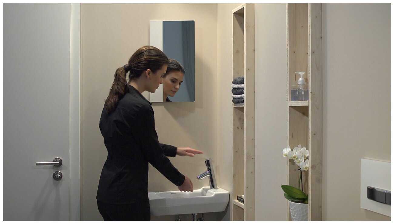 Смеситель для раковины (умывальника) hansgrohe Talis Select S 72040000, сенсорный фотография 3