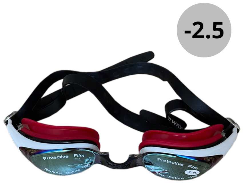 Очки для плавания Wave с диоптриями -2.5 фотография 2