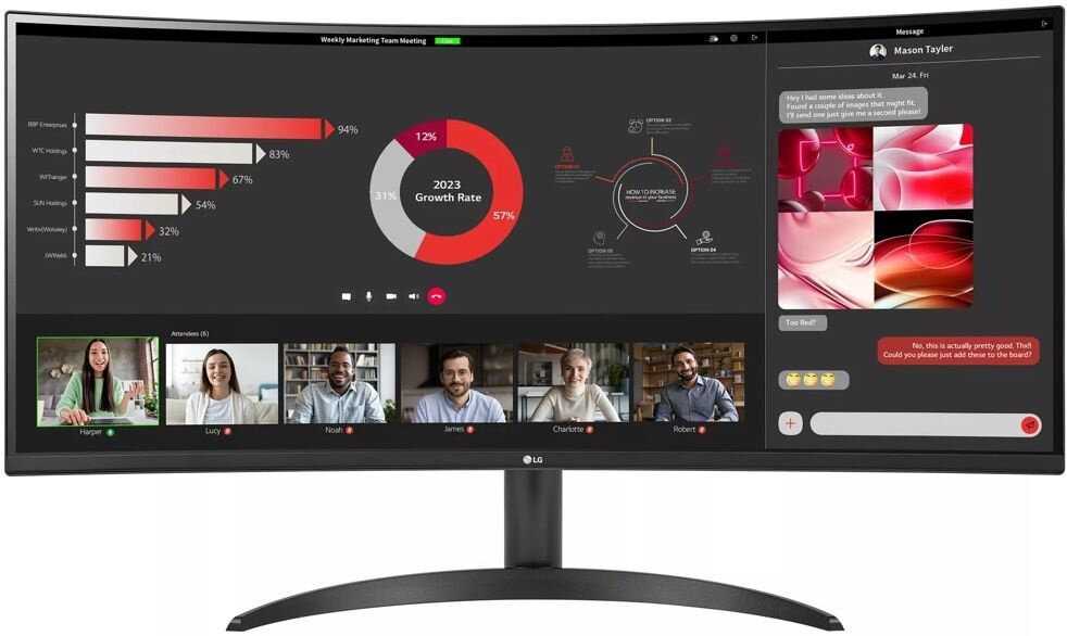 Монитор 34WR50QC-B IPS 3440x1440 100Hz