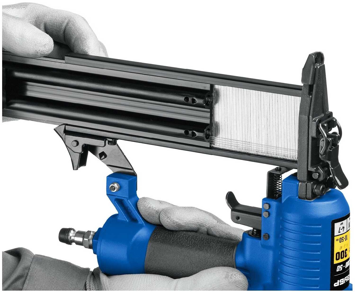 Пневматический нейлер ЗУБР Профессионал Т300-50 (10-50 мм) 31933 фотография 3