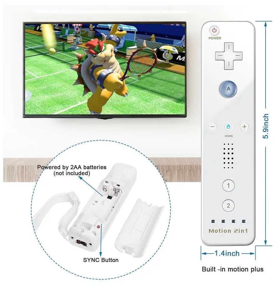 Геймпад/джойстик/контроллер Remote Plus для консоли Nintendo Wii/WiiU (DEX) фотография 5