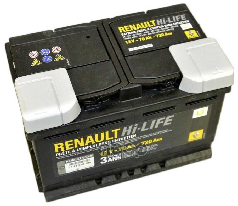 Автомобильный аккумулятор Renault Hi-Life 77 11 821 598 278х175х190 фотография 2