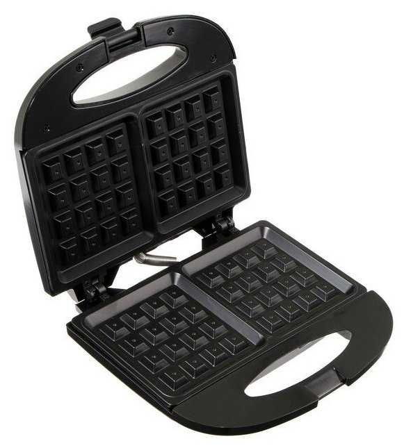 Электровафельница LuazON LT-09, 750 Вт, венские вафли, антипригарное покрытие, черная фотография 4