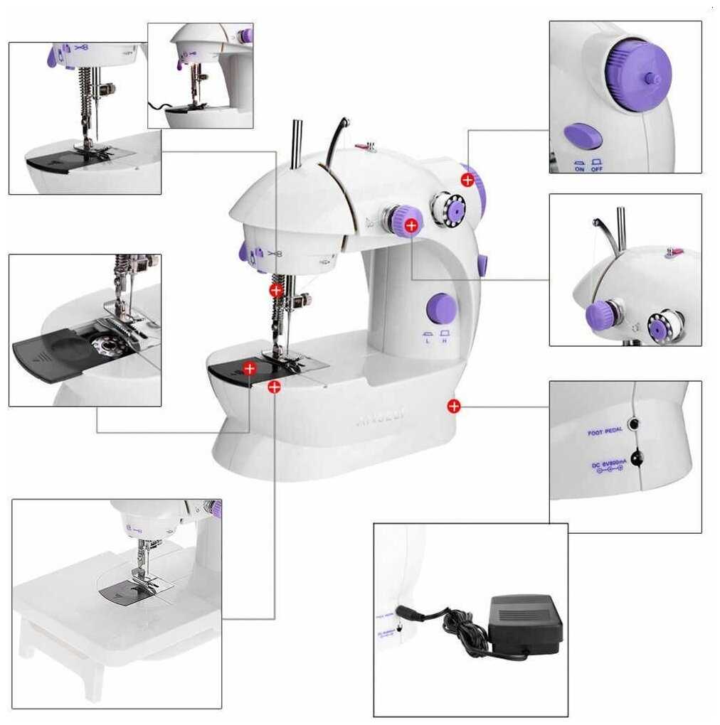 Мини швейная машинка Mini sewing machine фотография 11