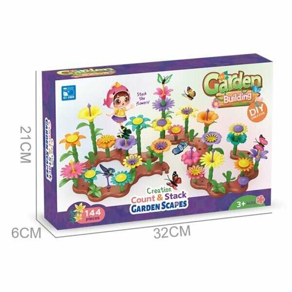 Развивающий игровой набор GRACE HOUSE Развивающий игровой набор цветочный сад для малышей (90 деталей) фотография 7