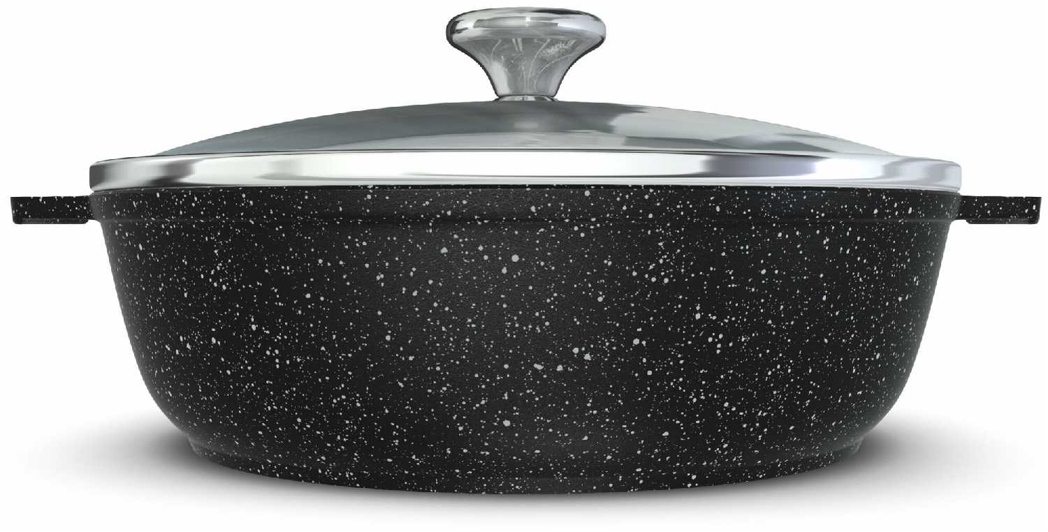 Сковорода-жаровня НЕВА МЕТАЛЛ ПОСУДА Индукция Гранит (L186540i) фотография 13