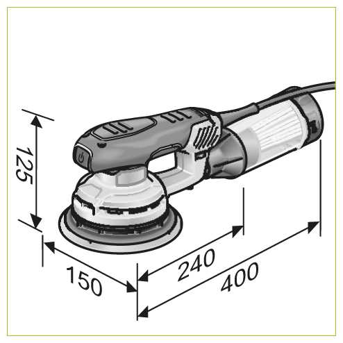 Удобная эксцентриковая шлифовальная машина FLEX ORE 3-150 EC фотография 7