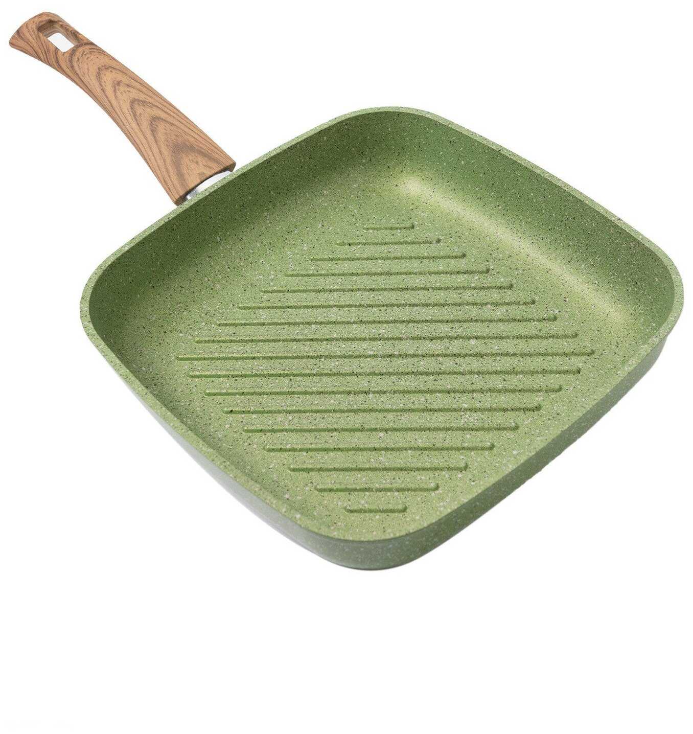 Сковорода-гриль квадратная литая Сила природы 26*26см фотография 5