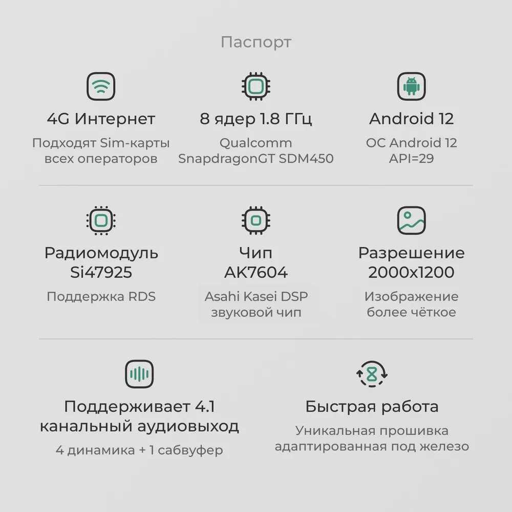 Автомагнитола 2din Fanky F-2D - 9.5 дюймов QLED экран 2K 2000х1200 8-ми ядерный процессор фотография 13