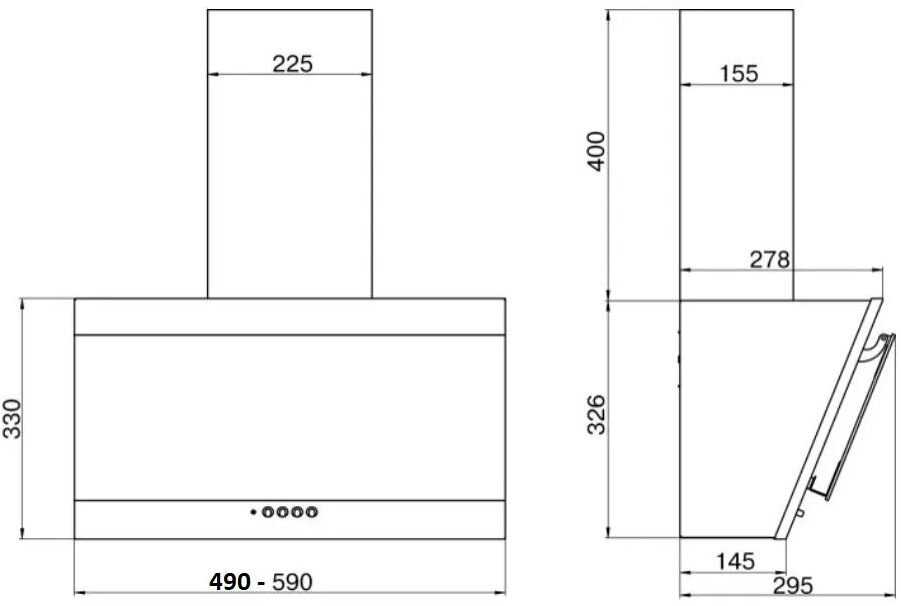 Вытяжка каминная ELIKOR Вытяжка наклонная ELIKOR Титан 50П-430-К3Д фотография 4