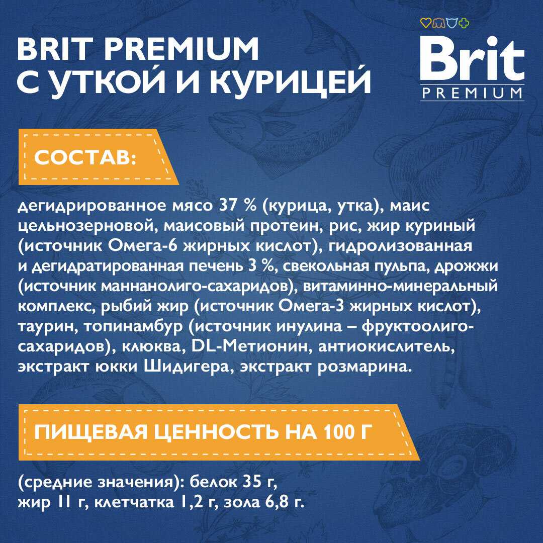 Корм Brit Premium Sterilised с уткой и курицей фотография 9