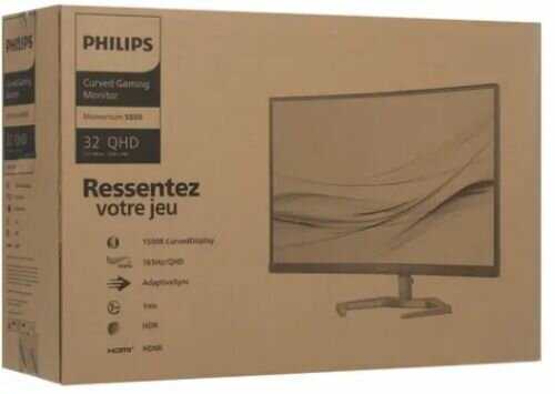 Монитор PHILIPS 32M1C5500VL (VA, изогнутый, 2560x1440, 165Hz, 1 ms) фотография 11
