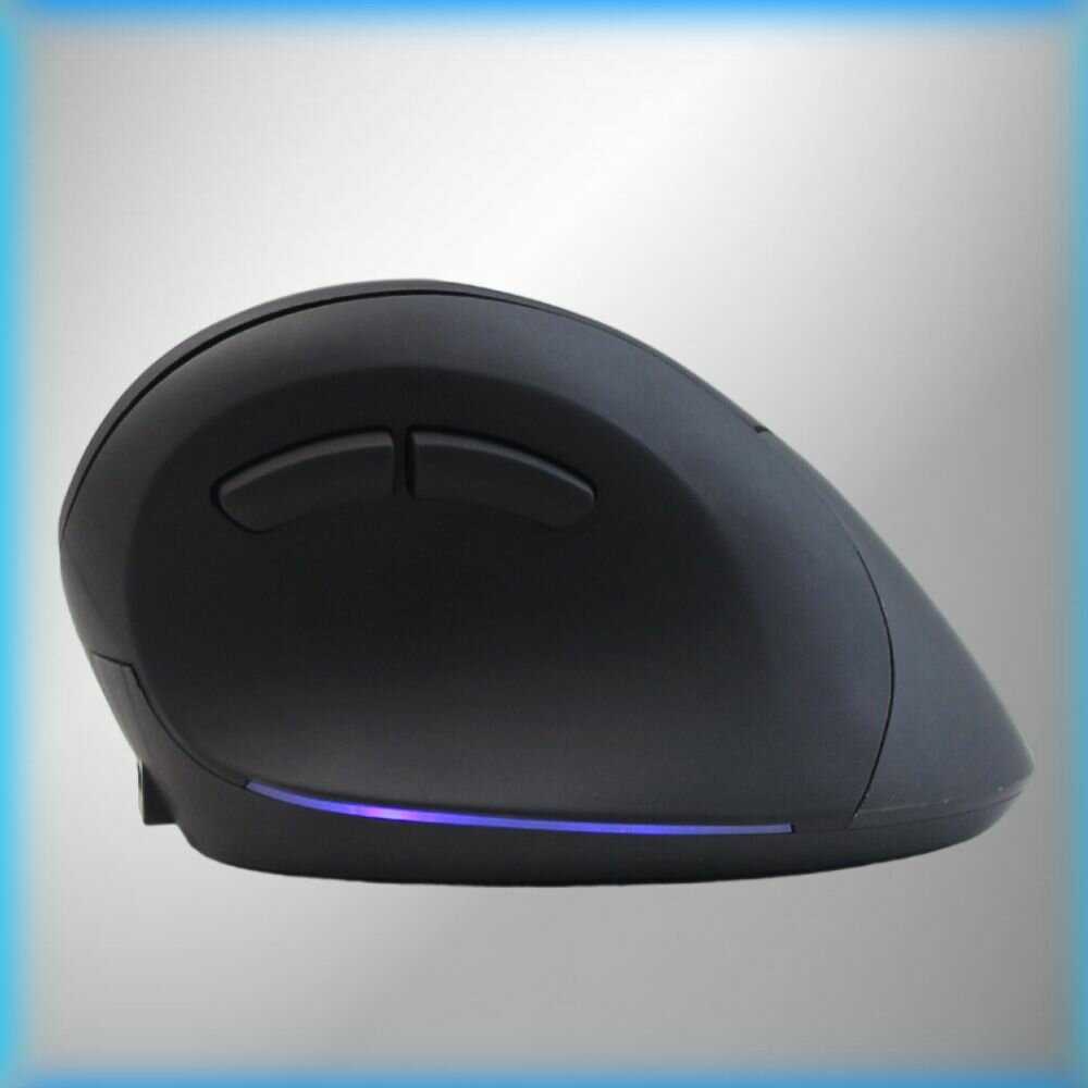 Беспроводная аккумуляторная вертикальная компьютерная мышь USB 2.4G DPI фотография 6