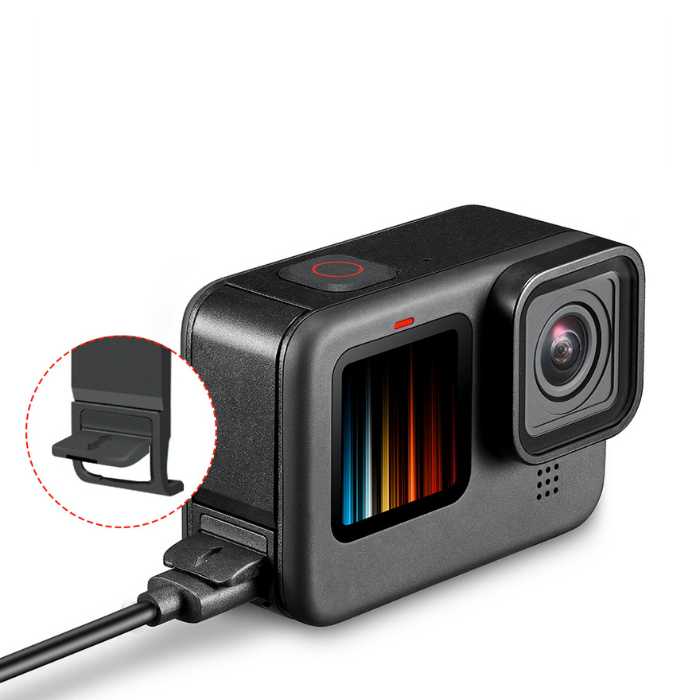 Боковая крышка отсека аккумулятора Puluz с отверстием для зарядки GoPro Hero 9 / 10 / 11 / 12 фотография 4