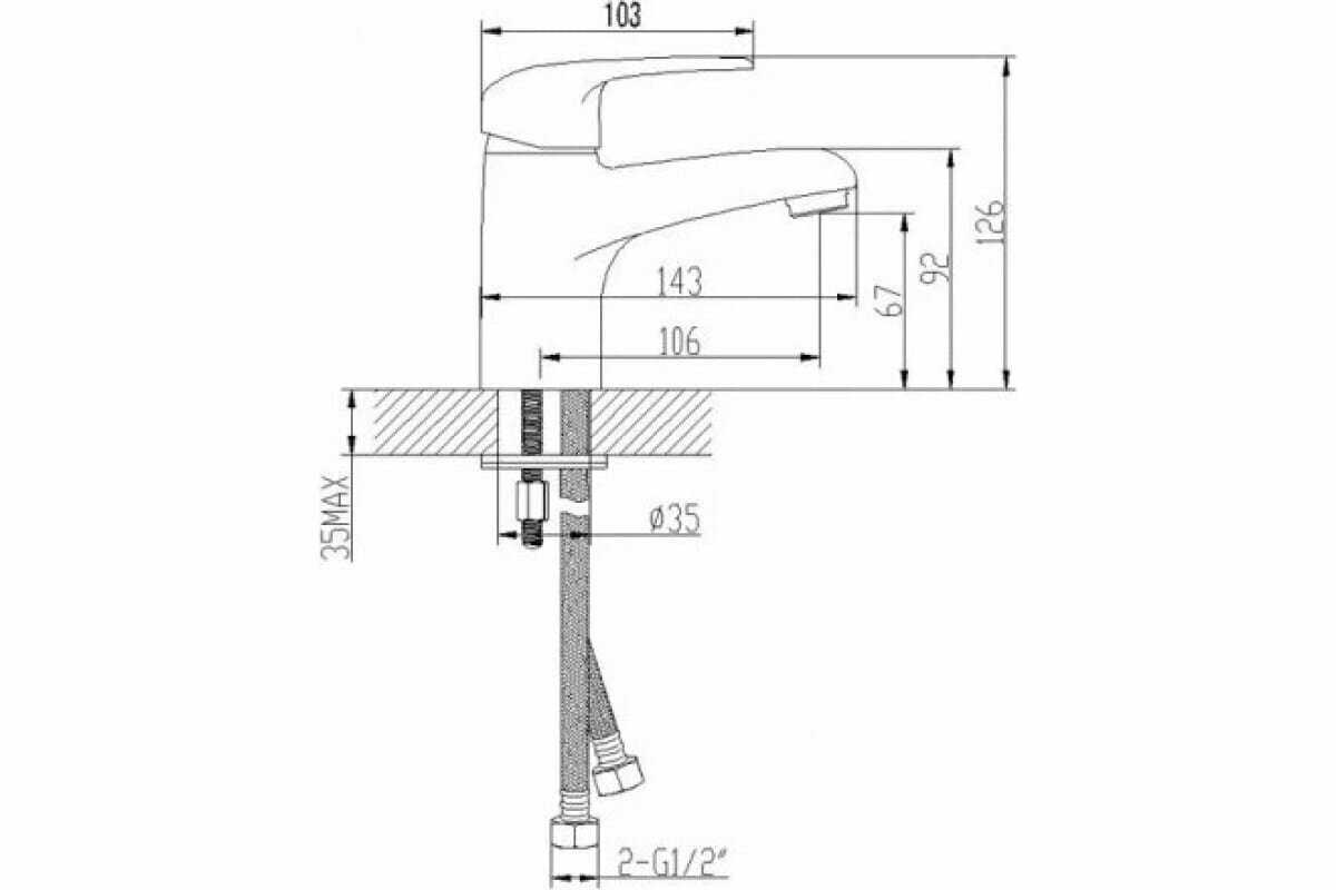 Смеситель для ванны D-LIN D110460 фотография 12