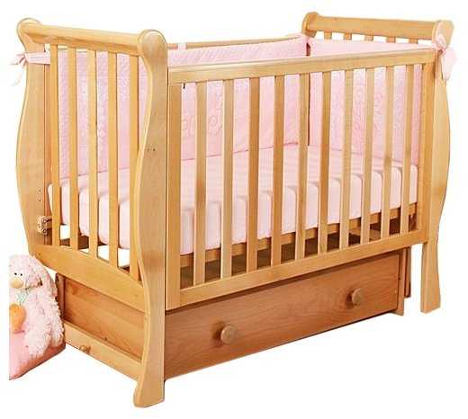 Кроватка ЛЕЛЬ (Кубаньлесстрой) Лаванда АБ 21.2, классическая, поперечный маятник фотография 5