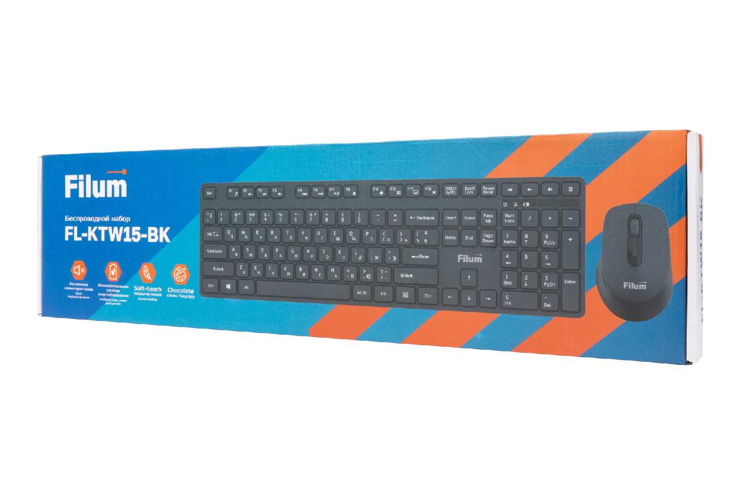 Комплект клавиатура и мышь Filum Wireless FL-KTW15 фотография 7