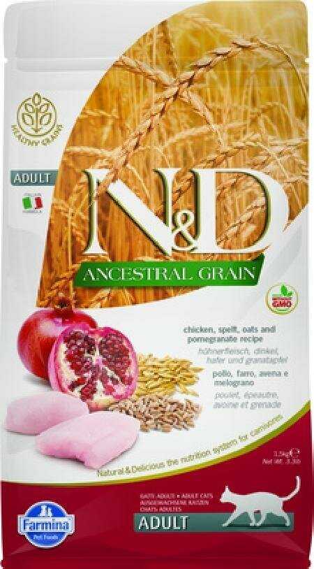 Корм для кошек Farmina N&D Ancestral Grain с курицей, гранатом, овсом, спельтой фотография 12