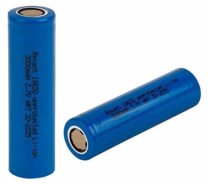 Аккумулятор Li-ion 18650 3000 mAH Rexant 30-2035 unprotected 3.7 В фотография 2