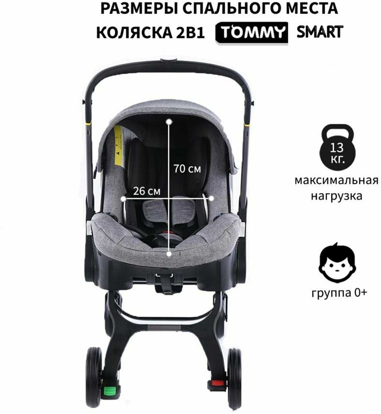 Коляска-автокресло Tommy Smart (0-24 мес. до 13 кг) фотография 30