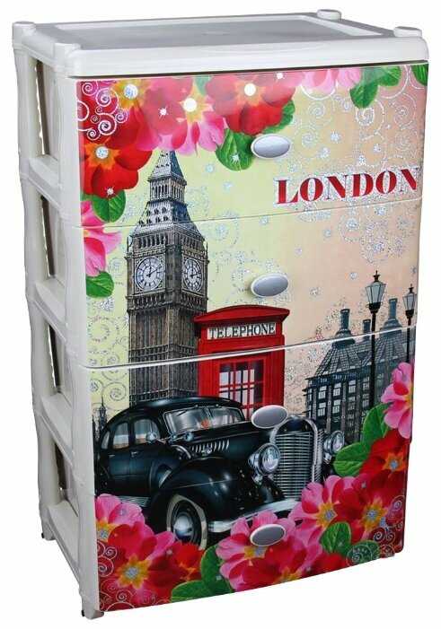 Бельевой комод Альтернатива Для игрушек широкий 4 секции (овальные ручки) фотография 4