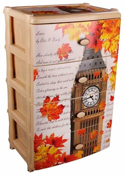 Бельевой комод Альтернатива Для игрушек широкий 4 секции (овальные ручки) фотография 5