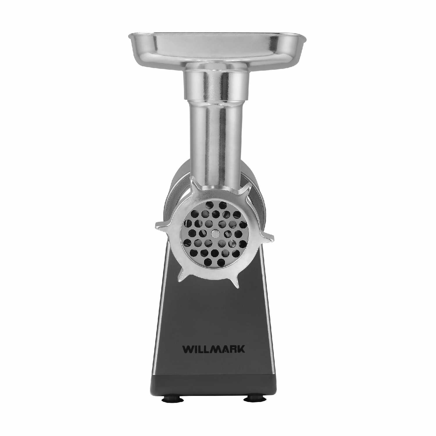 Электромясорубка WILLMARK WMG-3683GS (2000Вт, 2.7 кг/мин, реверс, 3 решета) фотография 3