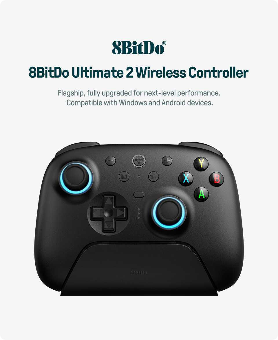 Геймпад 8BitDO Ultimate 2.4G, беспроводной, совместимость с множеством платформ фотография 1
