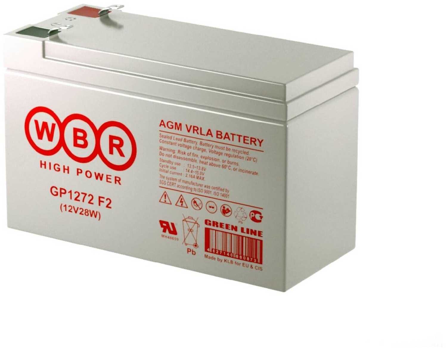 Аккумуляторная батарея WBR GP1272 фотография 8