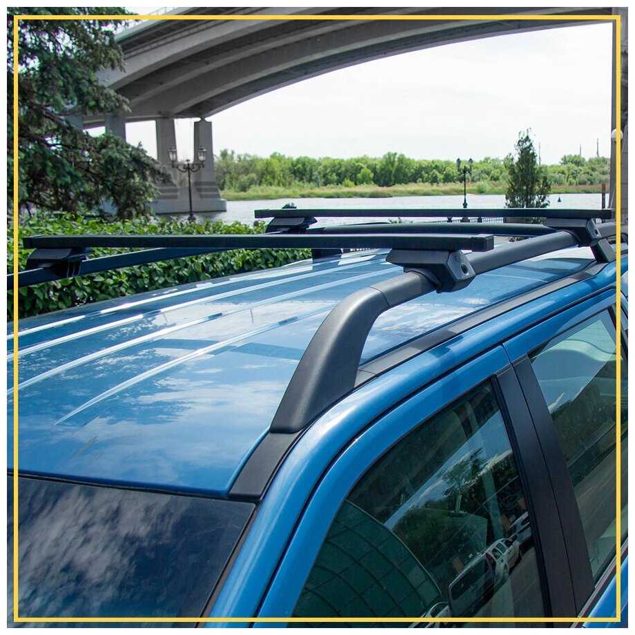 Багажник на крышу на рейлинги Опель Фронтера Б 1998-2004 / Opel Frontera B 1998-2004 со стальными поперечинами - комплект дуг и креплений фотография 8