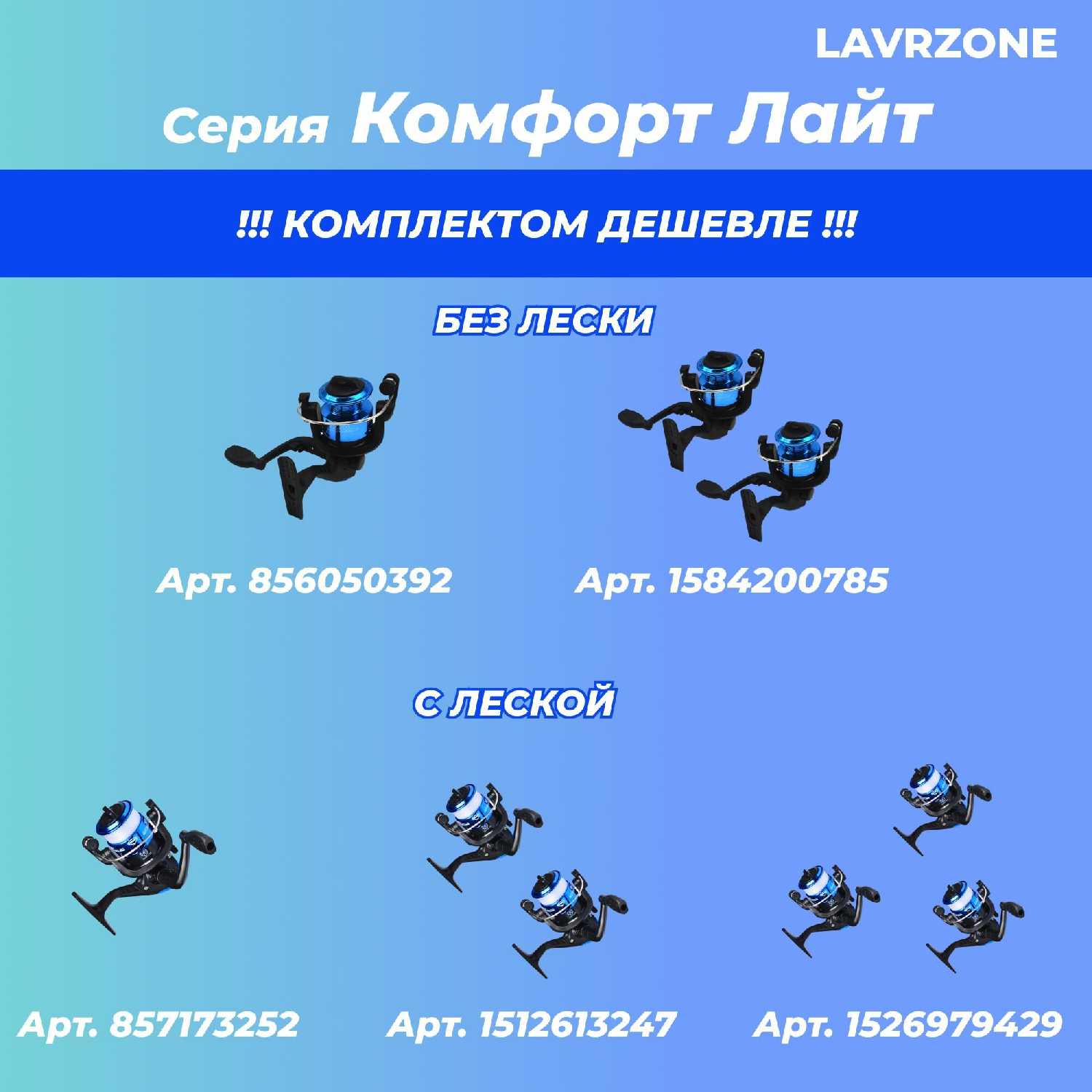 Катушка рыболовная LAVRZONE Катушка безынерционная фотография 3
