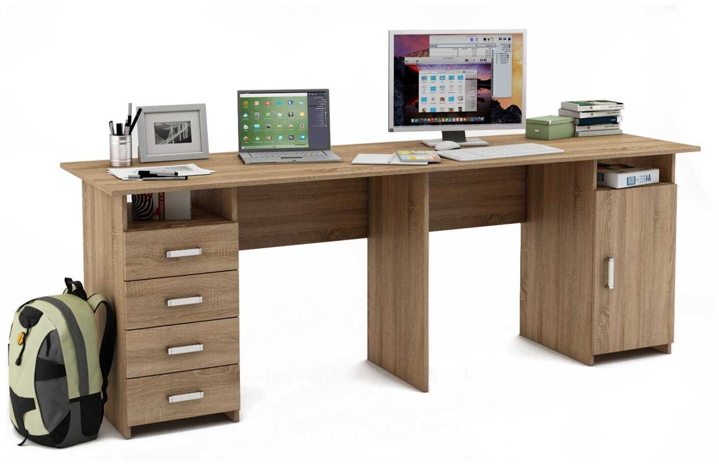 Письменный стол для двоих Лайт-14 фотография 3