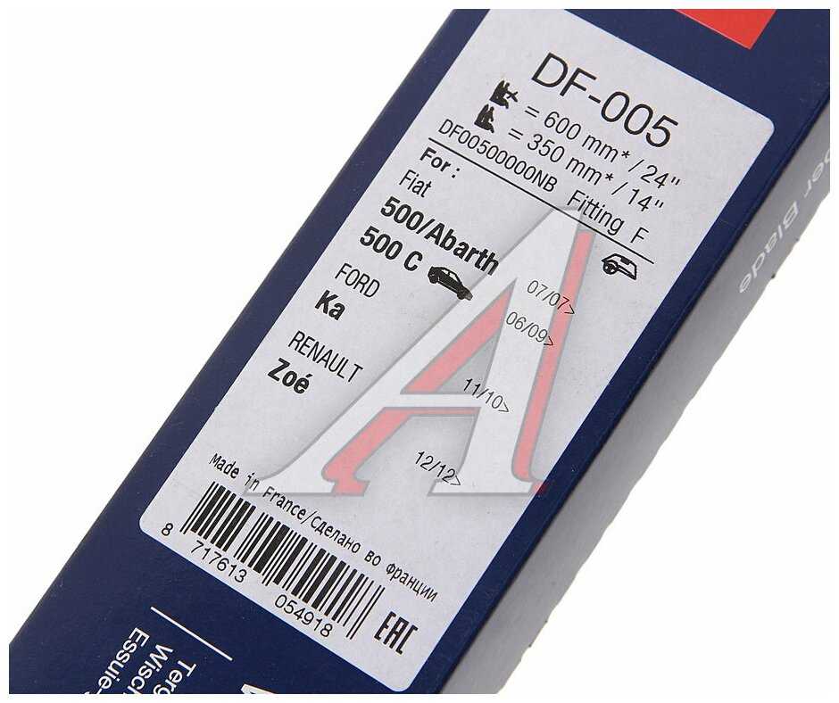 Щетка стеклоочистителя бескаркасная DENSO DF-005, 2 шт. фотография 3