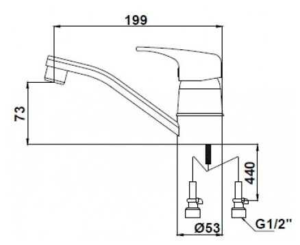 Смеситель для раковины (умывальника) KAISER Leon 19310, рычажный фотография 1
