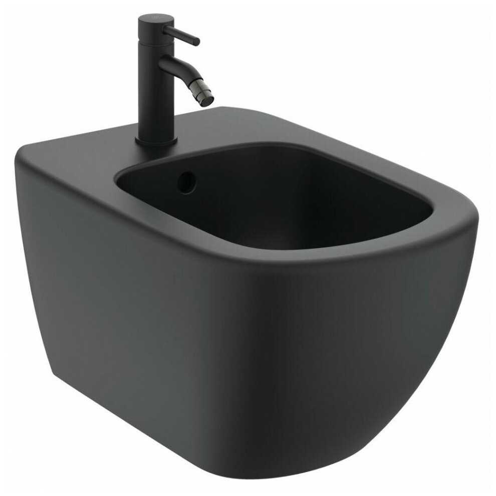 Смеситель для биде Ideal Standard CERALINE с донным клапаном черный матовый BC197XG фотография 2