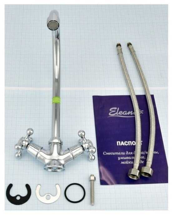 Смеситель для мойки с поворотным R- изливом Eleanti Opal 0402.899 фотография 5