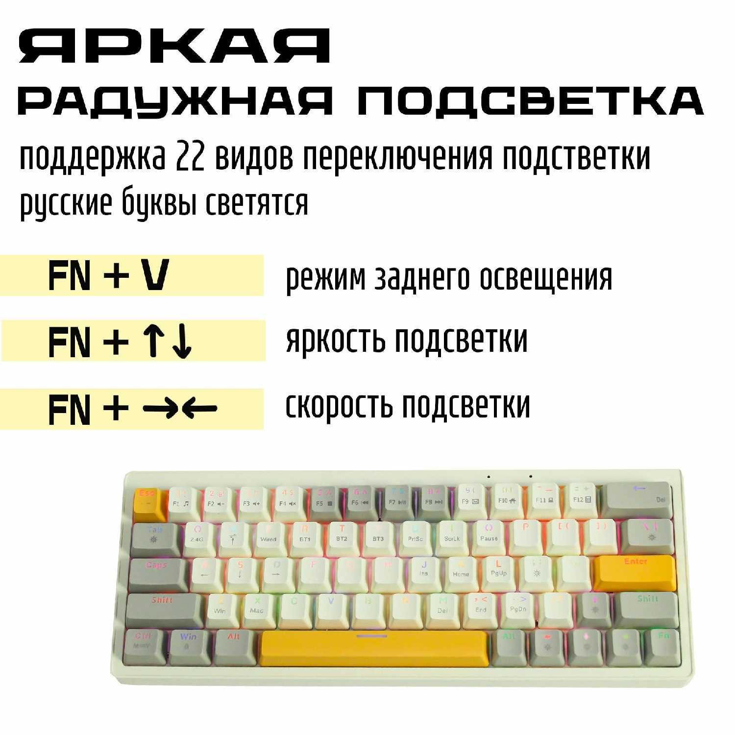 Механическая клавиатура Zifriend ZA63 (Outemu red) фотография 1