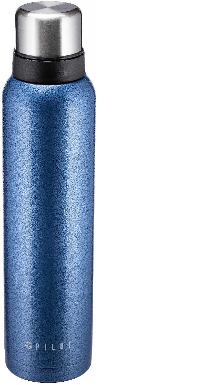 Термос PILOT, с узким горлом, синий (молотковое покрытие) 1,6 л, PLC-1600-HS
