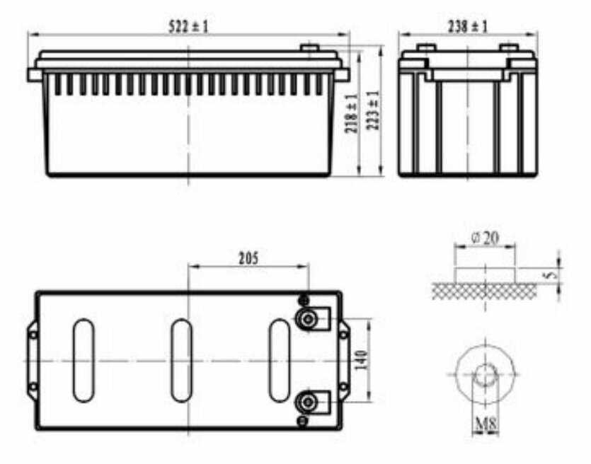 Аккумуляторная батарея DELTA Battery DTM 12200 L (12В) фотография 8