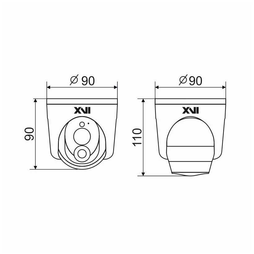 IP камера XVI VI5404CAP (3.6мм), 5Мп, встроенный микрофон, PoE, ИК подсветка, антивандальная фотография 2