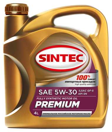 Синтетическое моторное масло SINTEC Platinum SAE 5W-30 ILSAC GF-5 API SN фотография 1