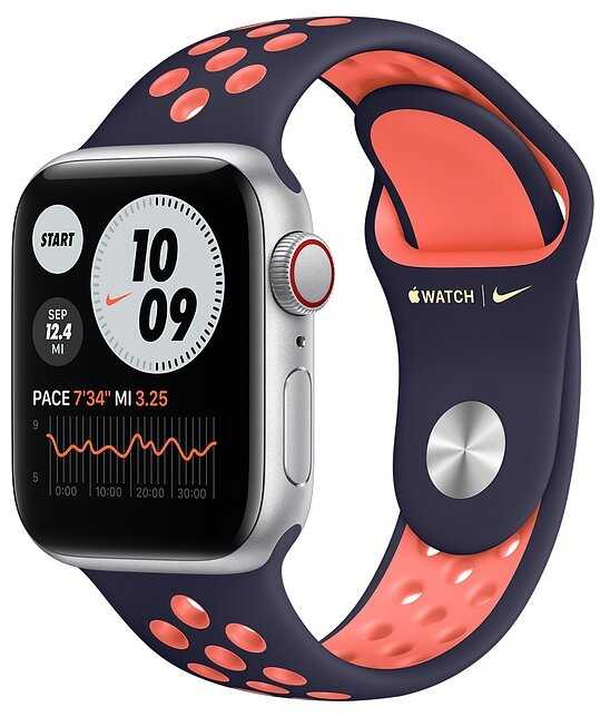 Умные часы Apple Watch SE GPS + Cellular 40мм Aluminum Case with Nike Sport Band фотография 2