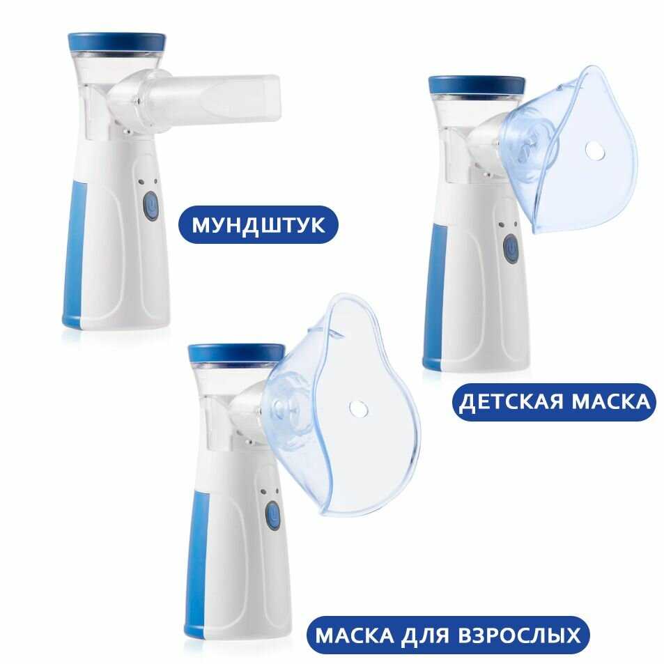 Ингалятор Небулайзер Prem-4 ультразвуковой с насадками для детей и взрослых фотография 2