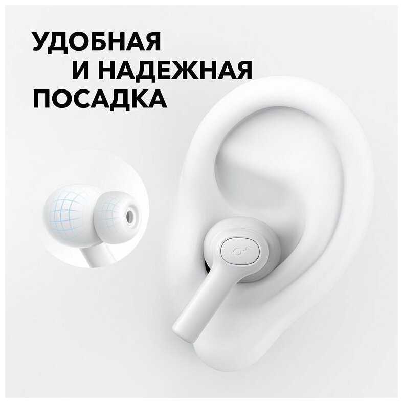 Беспроводная гарнитура ANKER, наушники с Bluetooth, вкладыши, белый, наушники с микрофоном фотография 4