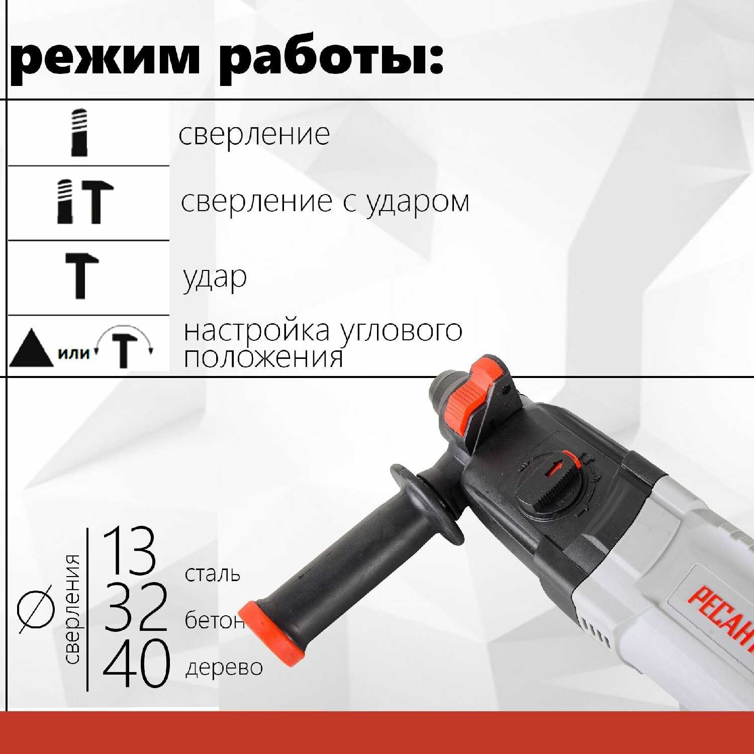 Перфоратор РЕСАНТА П-32 (1000К) фотография 11