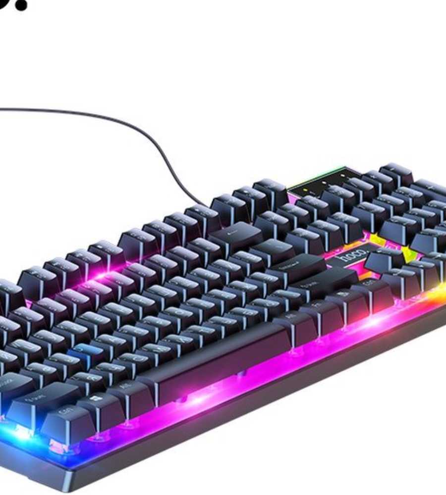Игровая проводная клавиатура с мышкой Hoco GM18 Luminous gaming (русские буквы) фотография 10