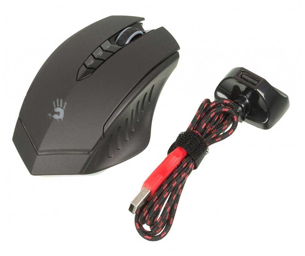 Мышь A4Tech Bloody R80 черный оптическая 4000dpi беспроводная USB3.0 8but фотография 7